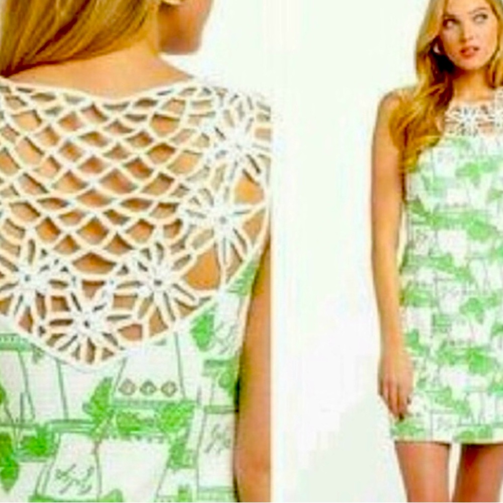 Lilly Pulitzer Lacina dress - Resort White - Just Add Mint - size 2